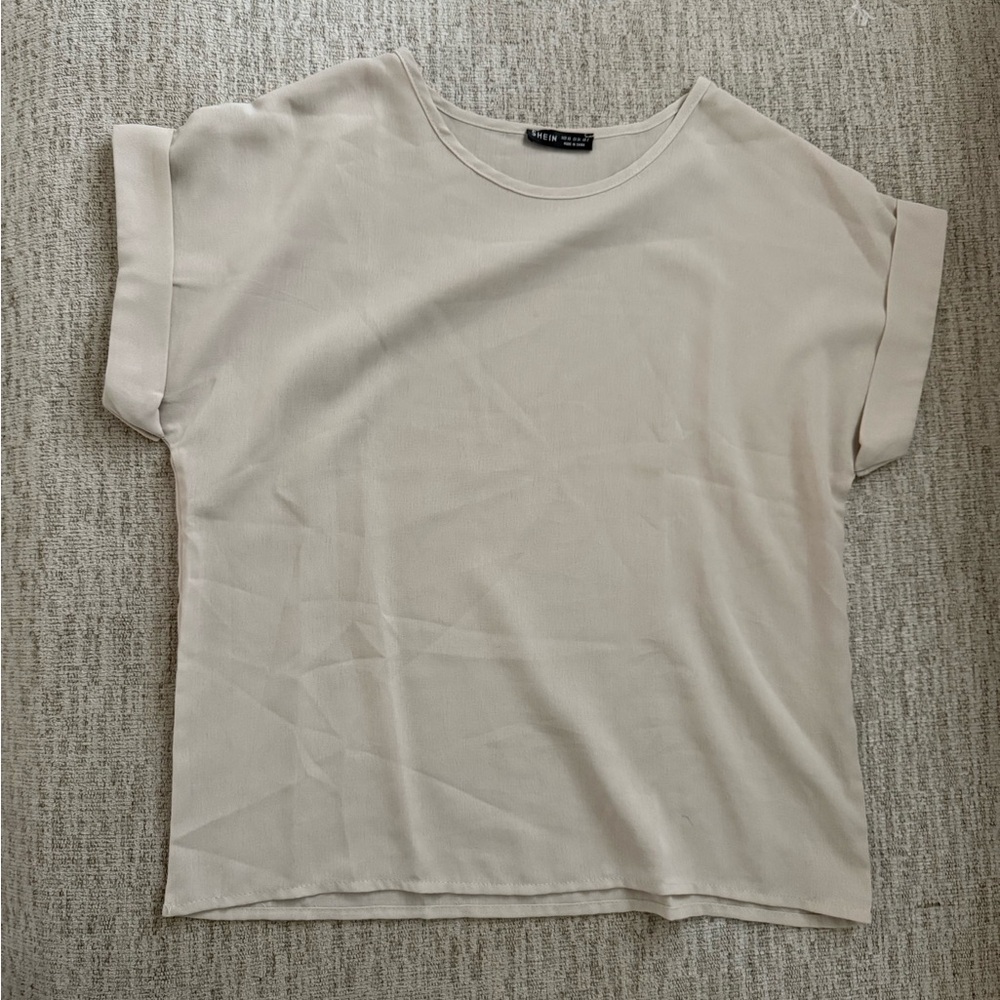 Work top / Blouse / Professional / short sleeve - Color cream brand SHEIN